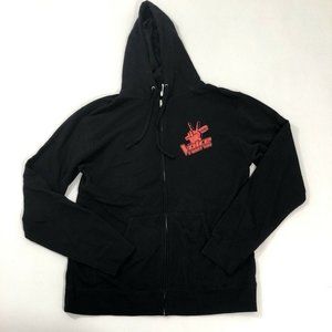 The Voice Hooded Sweater Men's L Black Regular Fit Full Zip Reg Fit Size Large L